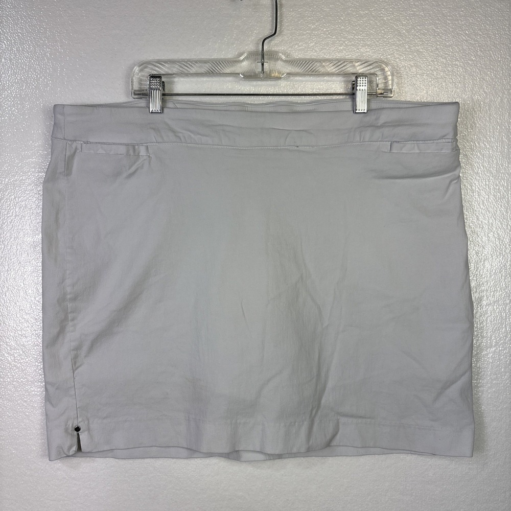 Kim Rogers Skort 22W Curvy Womens Tummy control White Pull on Pencil Sports Golf